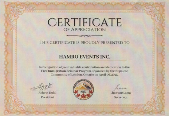 3._Appreciation_Certificate_Nepalese_Community_of_London,_Ontario[1]
